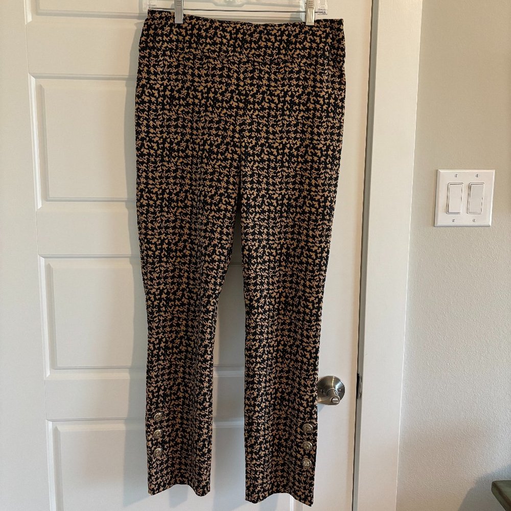 Judith Ribkoff Pants, US Size 10, Pull on, Brown & Black